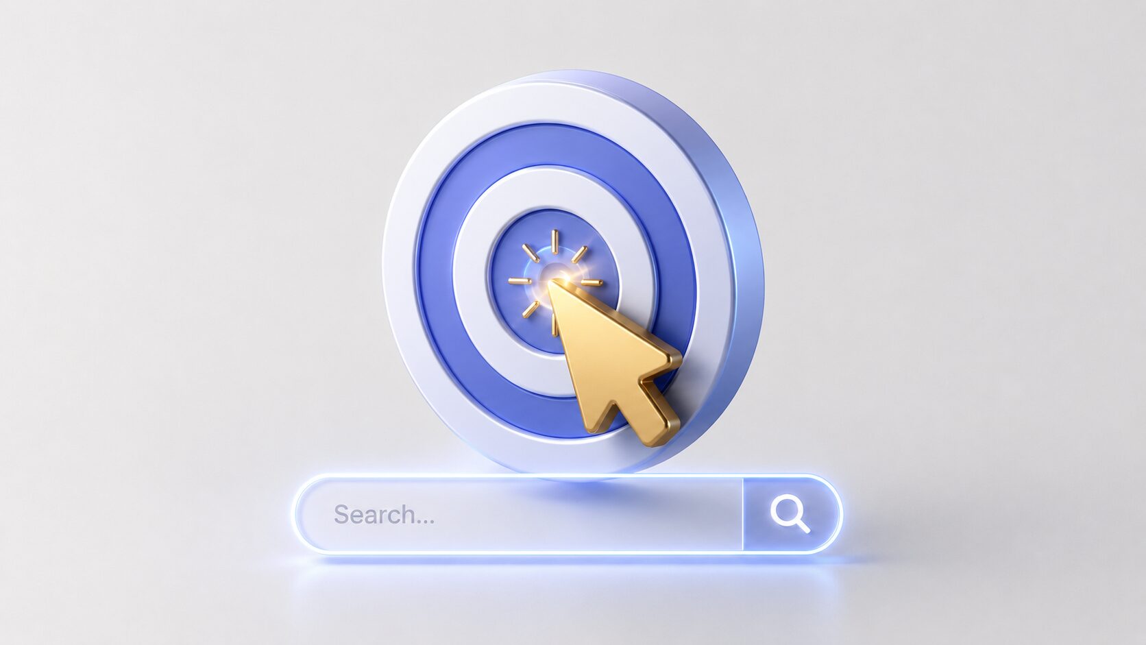 A digital target graphic capturing localized customer leads using google ads for service based business models